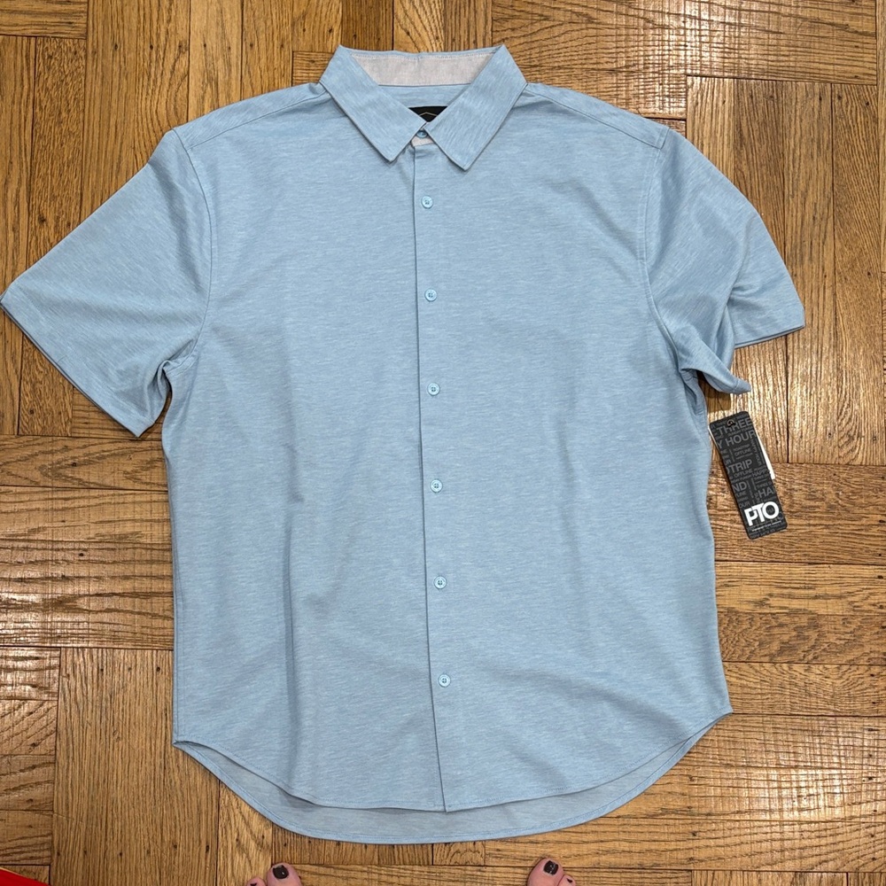 Light Blue Casual Button Down Shirt